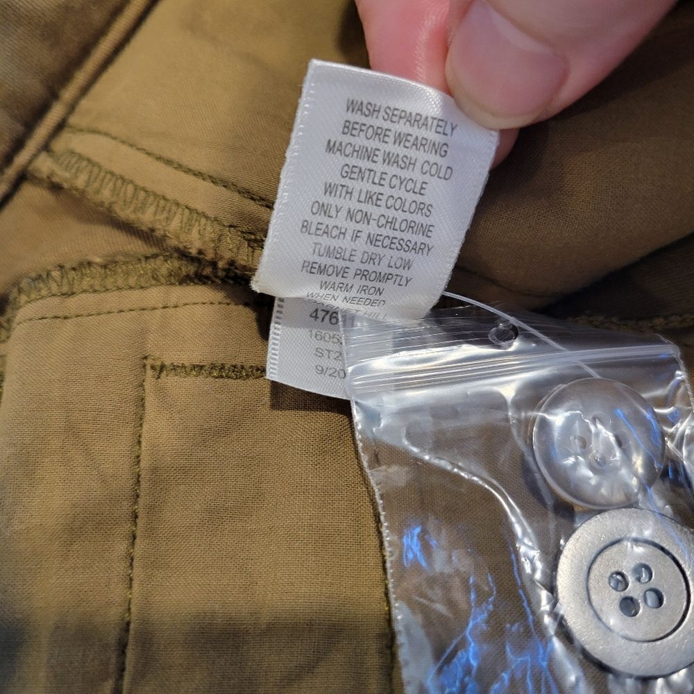 Garnet Hill organic cotton chino wide leg, brown/camel size 14 - Picture 9 of 12